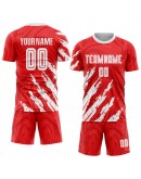 Best Pro Custom Red White Sublimation Soccer Uniform Jersey
