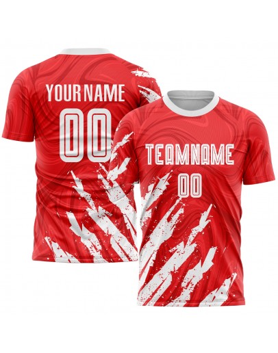 Best Pro Custom Red White Sublimation Soccer Uniform Jersey
