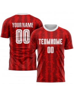 Best Pro Custom Red White-Black Sublimation Soccer Uniform Jersey