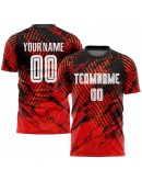 Best Pro Custom Red White-Black Sublimation Soccer Uniform Jersey