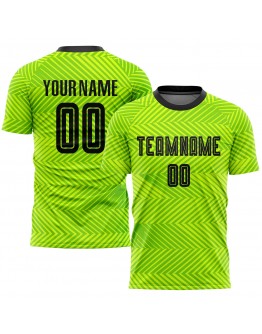 Best Pro Custom Neon Green Black Sublimation Soccer Uniform Jersey