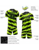 Best Pro Custom Neon Green Black Sublimation Soccer Uniform Jersey