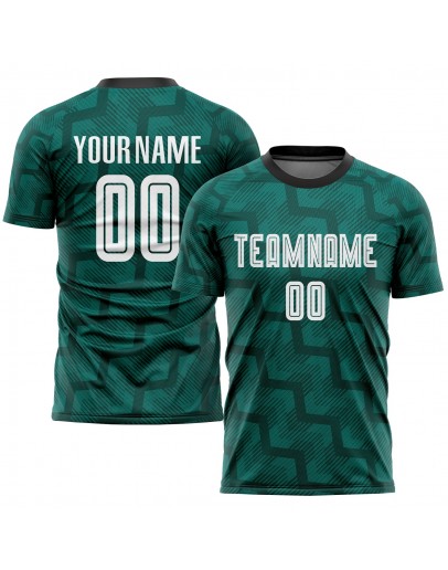 Best Pro Custom Green White-Black Sublimation Soccer Uniform Jersey