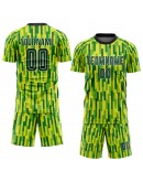 Best Pro Custom Neon Green Green-Gold Sublimation Soccer Uniform Jersey