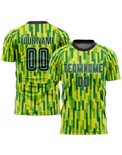 Best Pro Custom Neon Green Green-Gold Sublimation Soccer Uniform Jersey