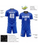 Best Pro Custom Royal White-Black Sublimation Soccer Uniform Jersey