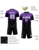 Best Pro Custom Purple White-Black Sublimation Fade Fashion Soccer Uniform Jersey