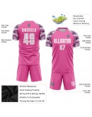 Best Pro Custom Pink White-Camo Sublimation Soccer Uniform Jersey