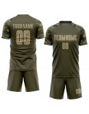 Best Pro Custom Olive Vegas Gold-Camo Sublimation Salute To Service Soccer Uniform Jersey