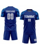 Best Pro Custom Royal White Sublimation Soccer Uniform Jersey