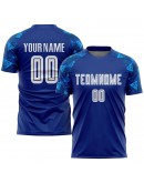 Best Pro Custom Royal White Sublimation Soccer Uniform Jersey