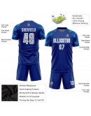 Best Pro Custom Royal White Sublimation Soccer Uniform Jersey