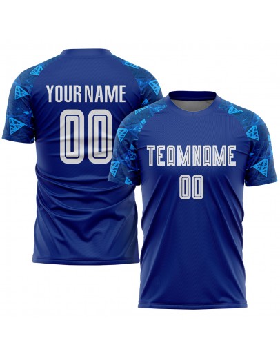Best Pro Custom Royal White Sublimation Soccer Uniform Jersey