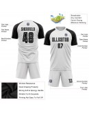 Best Pro Custom White Black Sublimation Soccer Uniform Jersey