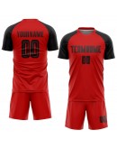 Best Pro Custom Red Black Sublimation Soccer Uniform Jersey