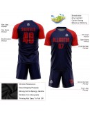 Best Pro Custom Navy Red Sublimation Soccer Uniform Jersey