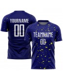 Best Pro Custom Navy White-Gold Sublimation Soccer Uniform Jersey