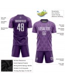 Best Pro Custom Purple White Sublimation Soccer Uniform Jersey