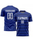 Best Pro Custom Royal White-Navy Sublimation Soccer Uniform Jersey