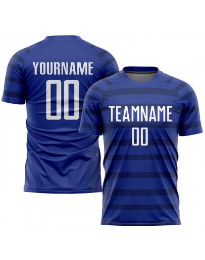 Best Pro Custom Royal White-Navy Sublimation Soccer Uniform Jersey