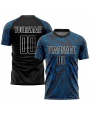 Best Pro Custom Royal Black-White Sublimation Soccer Uniform Jersey