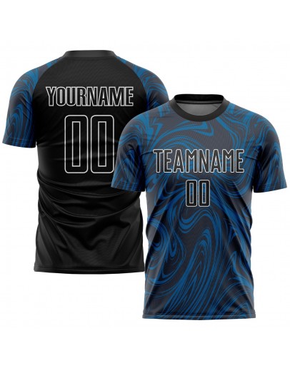 Best Pro Custom Royal Black-White Sublimation Soccer Uniform Jersey