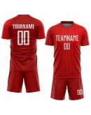 Best Pro Custom Red White Sublimation Soccer Uniform Jersey