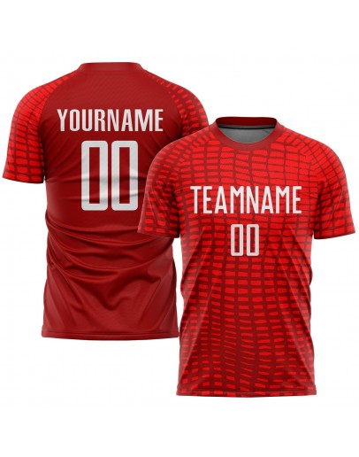 Best Pro Custom Red White Sublimation Soccer Uniform Jersey