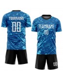 Best Pro Custom Royal White-Light Blue Sublimation Soccer Uniform Jersey