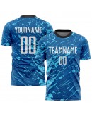 Best Pro Custom Royal White-Light Blue Sublimation Soccer Uniform Jersey