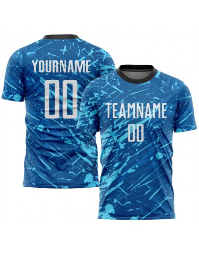 Best Pro Custom Royal White-Light Blue Sublimation Soccer Uniform Jersey