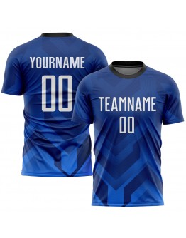Best Pro Custom Royal White-Navy Sublimation Soccer Uniform Jersey