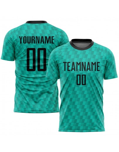 Best Pro Custom Kelly Green Black Sublimation Soccer Uniform Jersey