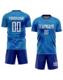 Best Pro Custom Light Blue White-Royal Sublimation Soccer Uniform Jersey