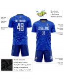 Best Pro Custom Royal White Sublimation Soccer Uniform Jersey