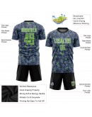 Best Pro Custom Gray Neon Green-Black Sublimation Soccer Uniform Jersey