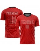 Best Pro Custom Red Red-Black Sublimation Soccer Uniform Jersey