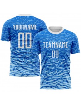 Best Pro Custom Royal White Sublimation Soccer Uniform Jersey