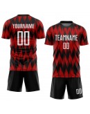 Best Pro Custom Red White-Black Sublimation Soccer Uniform Jersey
