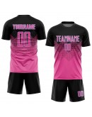 Best Pro Custom Pink Pink-Black Sublimation Soccer Uniform Jersey
