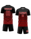 Best Pro Custom Black Red-White Sublimation Soccer Uniform Jersey