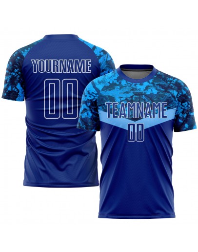 Best Pro Custom Royal Royal-Light Blue Sublimation Soccer Uniform Jersey
