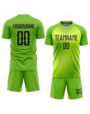 Best Pro Custom Neon Green Black Sublimation Soccer Uniform Jersey
