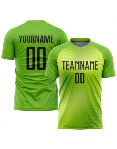 Best Pro Custom Neon Green Black Sublimation Soccer Uniform Jersey