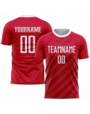 Best Pro Custom Red White Sublimation Soccer Uniform Jersey