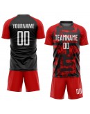 Best Pro Custom Red White-Black Sublimation Soccer Uniform Jersey