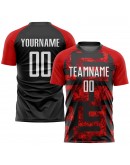 Best Pro Custom Red White-Black Sublimation Soccer Uniform Jersey