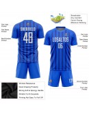 Best Pro Custom Royal White Sublimation Soccer Uniform Jersey