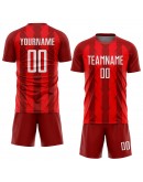 Best Pro Custom Red White Sublimation Soccer Uniform Jersey