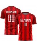 Best Pro Custom Red White Sublimation Soccer Uniform Jersey